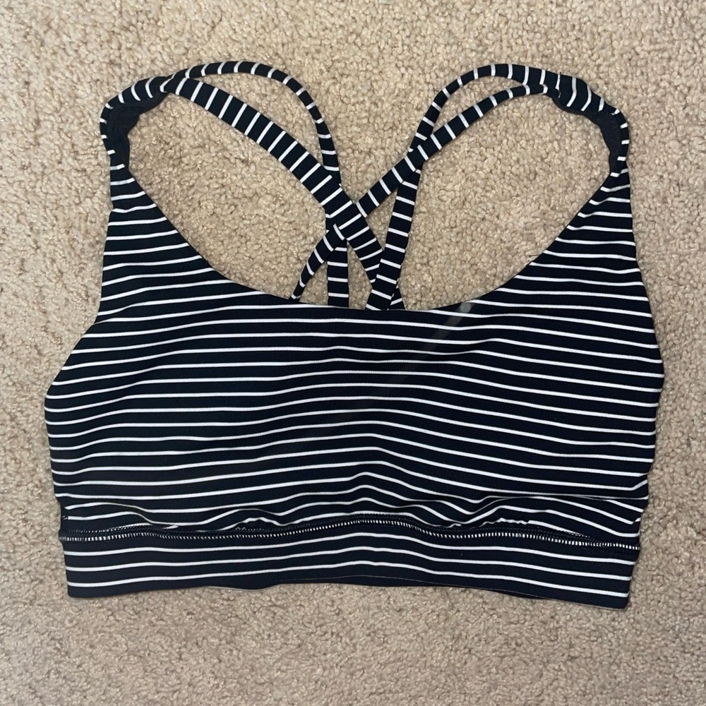 Black and white lululemon bra